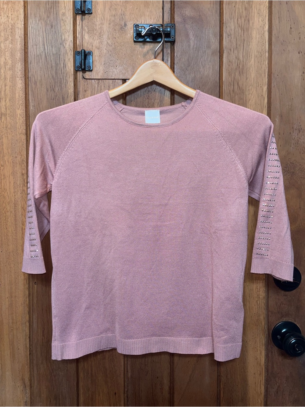Zac & Rachel Dusty Pink Knit Pullover Lightweight Sweater